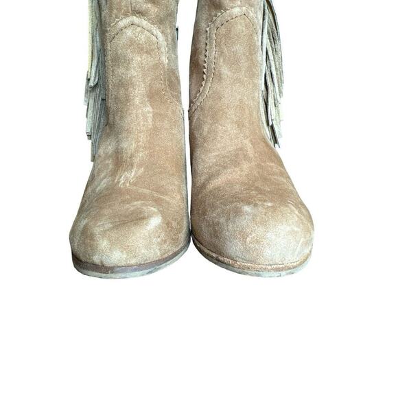 Sam Edelman Louie Suede Fringe Western Cowgirl Festival Ankle Bootie 10 - Picture 2 of 12